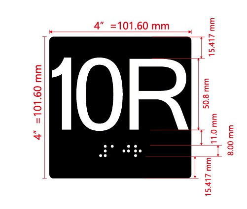 10R Elevator Jamb Plate Hpd Sign