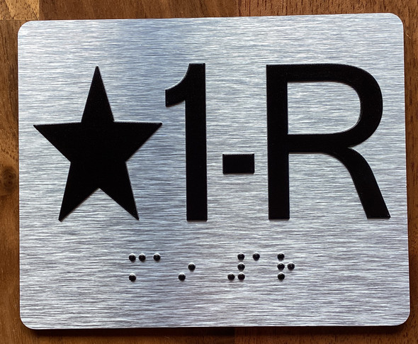 Star 1-R Elevator Jamb Plate Sign