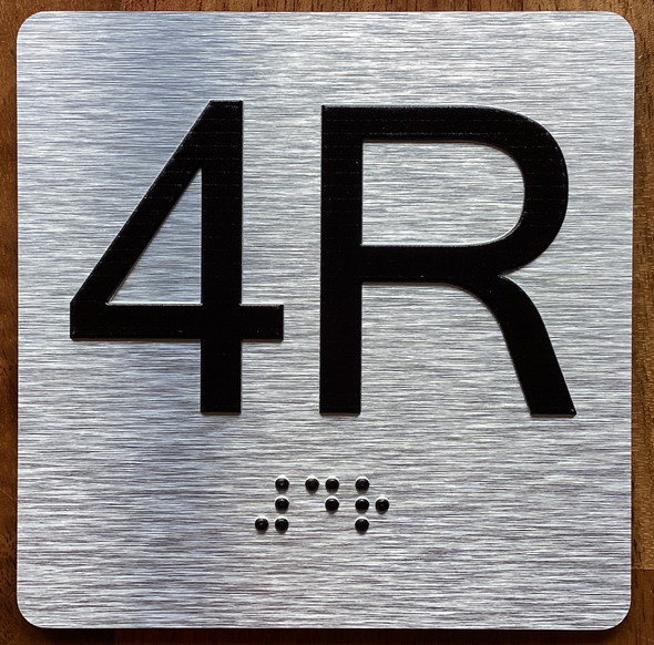 4R Elevator Jamb Plate Sign