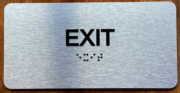 Exit With Sign with Raised Letters Sign