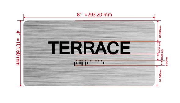 Terrace Sign With Sign with Raised Letters Hpd Sign