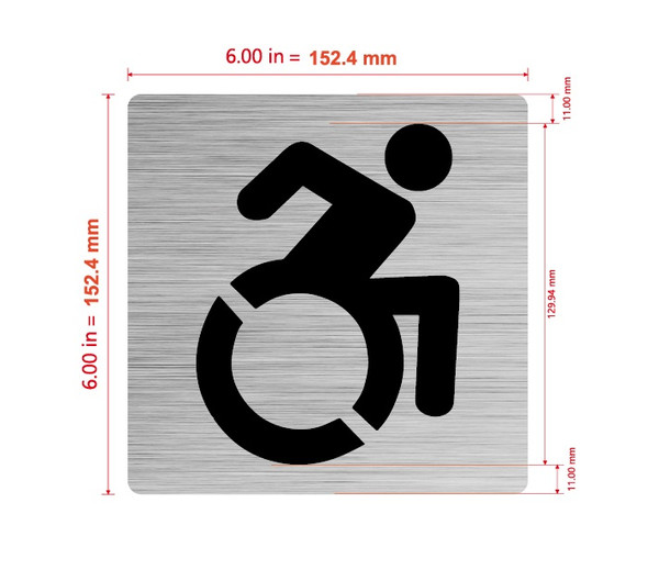 Accessible Symbol With Sign with Raised Letters Hpd Sign