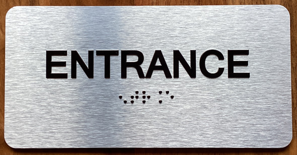 Entrance With Sign with Raised Letters Sign