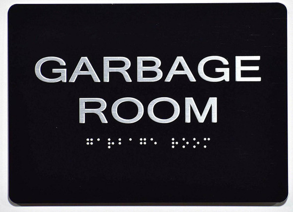 Garbage Room Sign Black