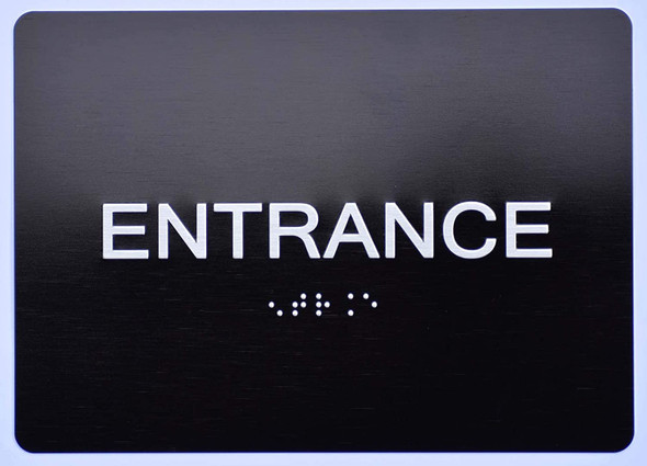 Entrance  Signage Black ,