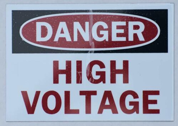 Danger HIGH Voltage  Signage