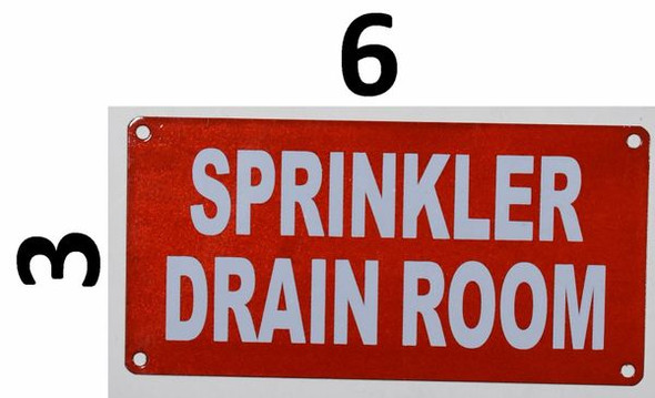 Sprinkler Drain Room  Signage