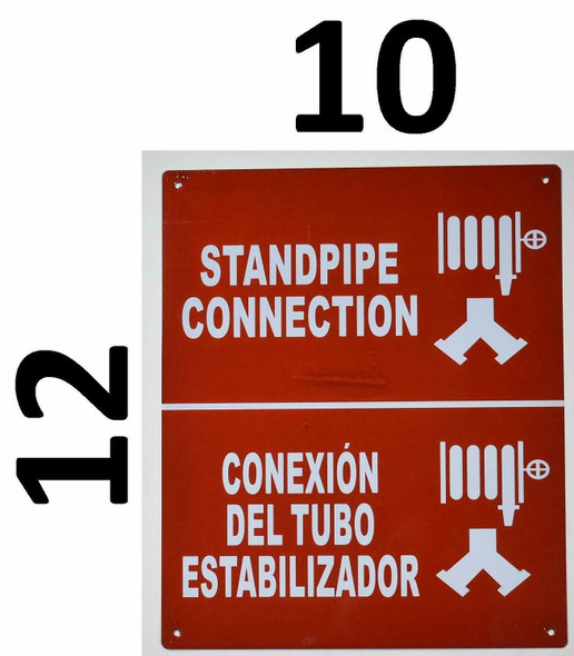 Standpipe Connection with Symbol Bilingual