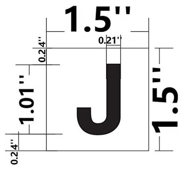 PHOTOLUMINESCENT DOOR NUMBER IDENTIFICATION J  HEAVY DUTY / GLOW IN THE DARK "DOOR NUMBER"  HEAVY DUTY