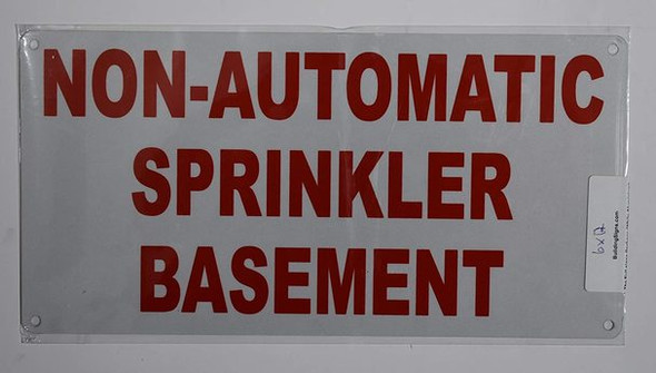 Non Automatic Sprinkler in Basement  ( Reflective)