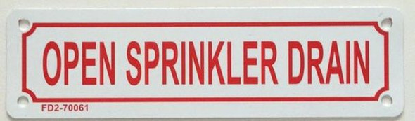 OPEN SPRINKLER DRAIN