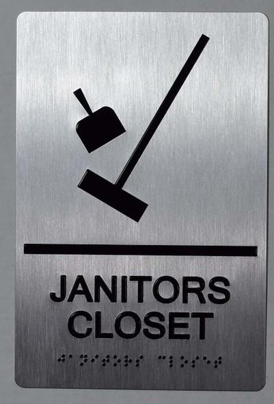 ada  JANITORS CLOSET  Signage