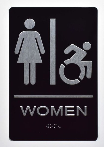 ADA women Accessible Restroom  Signage.