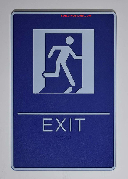 ADA EXIT  with Tactile Graphic