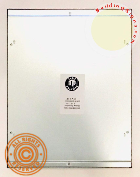 Elevator Permit Frame  (Lockable !!!, Stainless Steel,