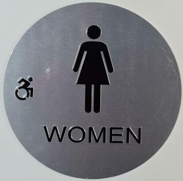 CA ADA Women ACCESSIBLE Restroom  Signage