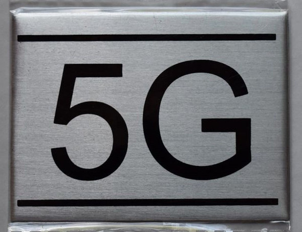 APARTMENT NUMBER SIGN - 5G    Sign