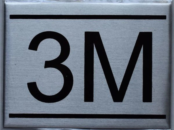 APARTMENT NUMBER SIGN - 3M -BRUSHED   Sign