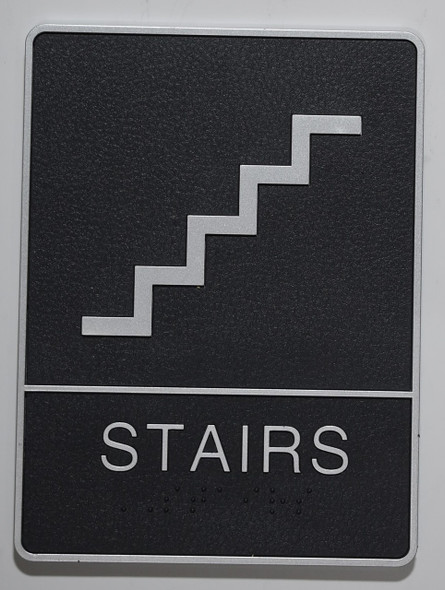 STAIRS Sign- - BRAILLE  PLASTIC ADA SIGNS