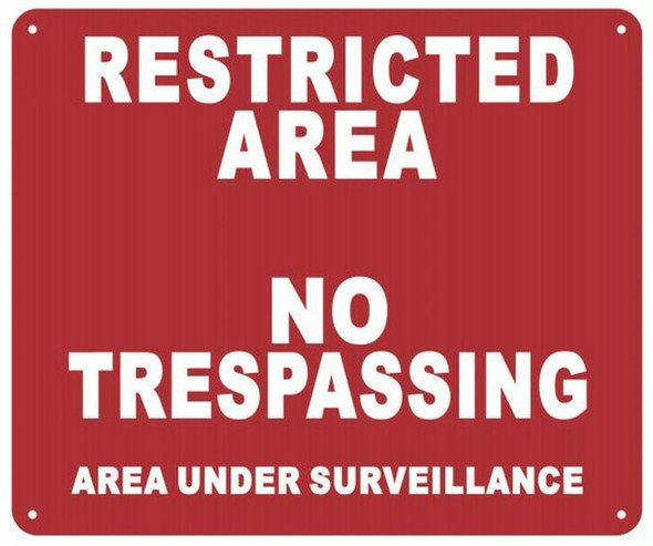 Restricted Area No Trespassing Area Under Surveillance sinage