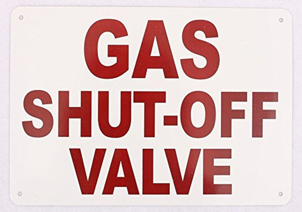 Gas Shut-Off Valve  Signage