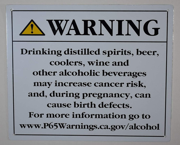 California Prop 65 Alcohol Warning Sign
