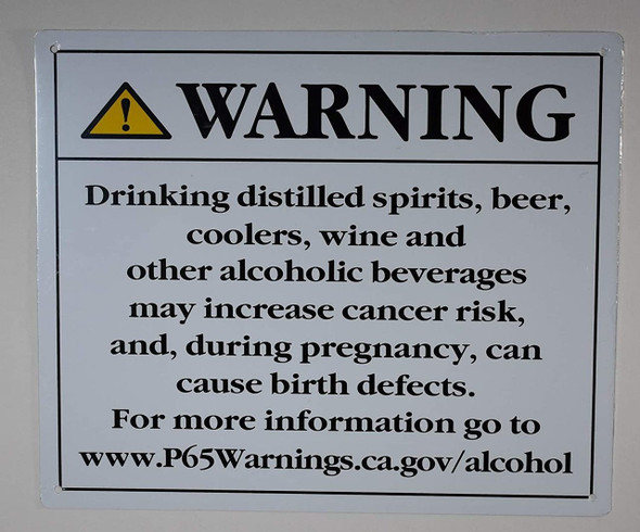California Prop 65 Alcohol Warning Sign-The Official Sign