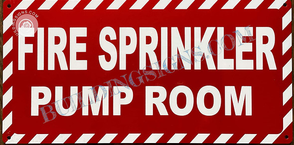 Fire Sprinkler Pump Room Sign