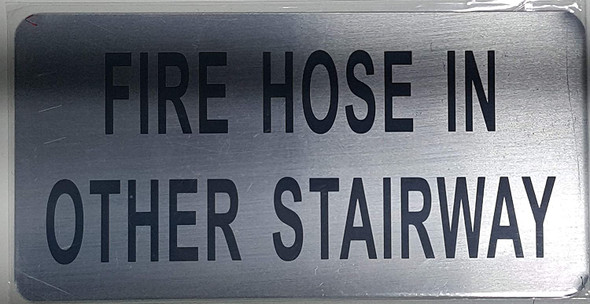 FD Sign FIRE Hose in Other Stairway