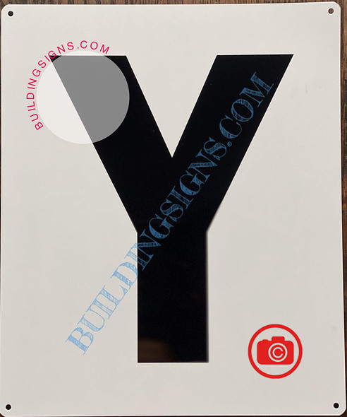 Large Letter Y -Metal Sign - Parking LOT Sign