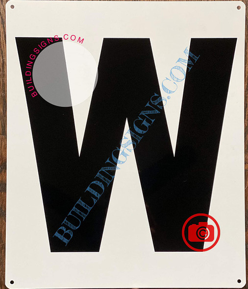 Large Letter W -Metal Signage - Parking LOT Signage