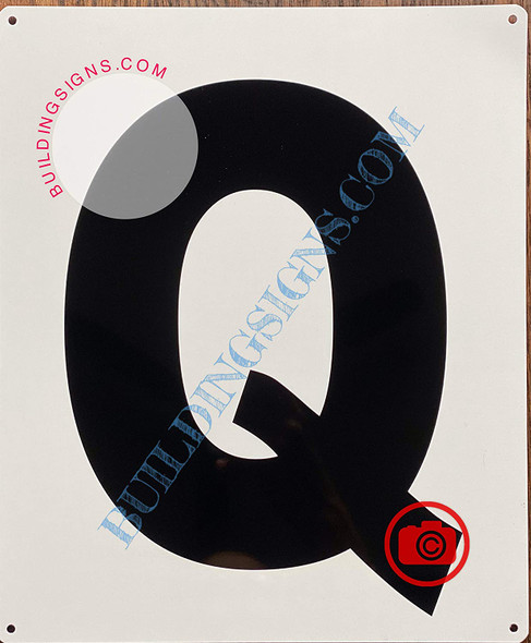 Large Letter Q-Metal Sign - Parking LOT Sign