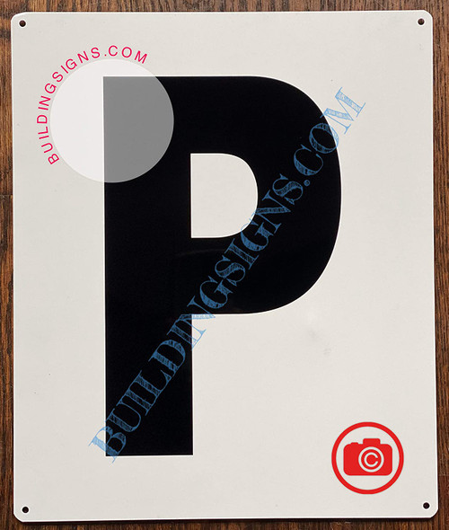 Large Letter P -Metal Sign - Parking LOT Sign