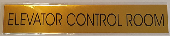 ELEVATOR CONTROL ROOM  Signage