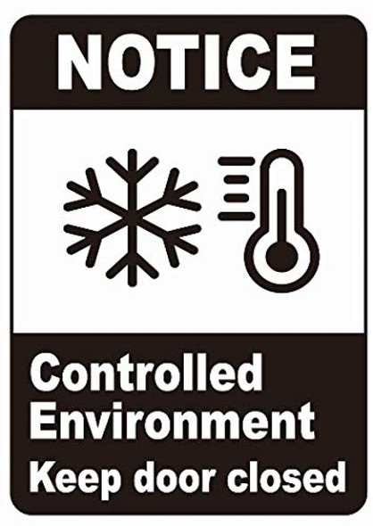 Notice Controlled Enviroment Keep Door Closed Decal Sticker  Singange