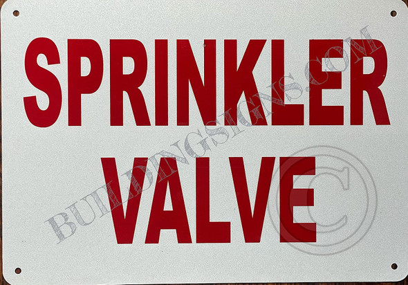 Sprinkler Valve Sign