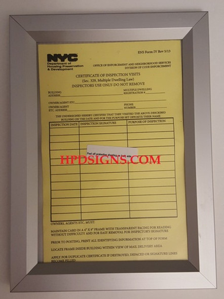 NYC HPD INSPECTION FRAME