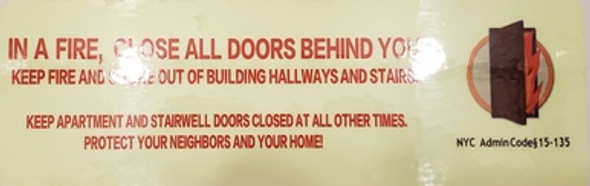 close the door sign