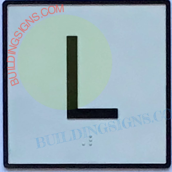 Elevator Floor Number L Sign- Elevator JAMB Plate Floor Lobby Sign