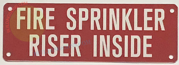 FIRE Sprinkler Riser Inside SIGNAGE