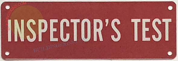 Inspector's Test SIGNAGE