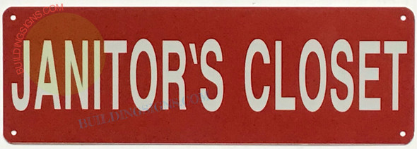 JANITOR'S CLOSET SIGN