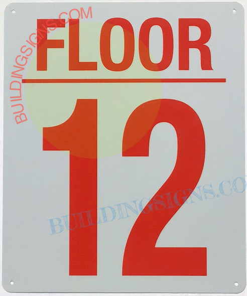 12 FLOOR SIGN
