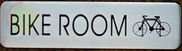 BIKE ROOM signage