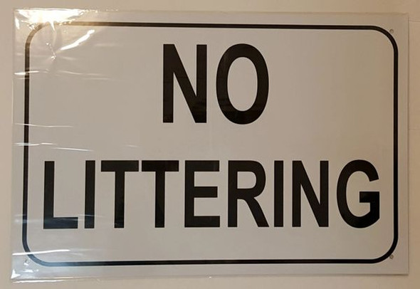 NO LITTERING SIGN