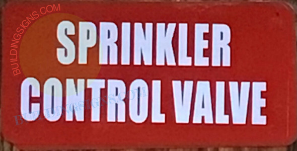 SPRINKLER CONTROL VALVE signage