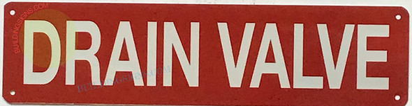 DRAIN VALVE SIGN