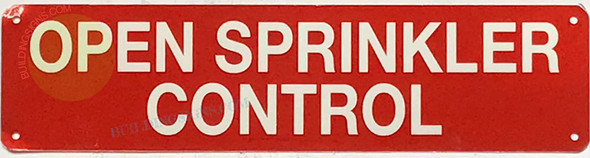 OPEN SPRINKLER CONTROL Signage