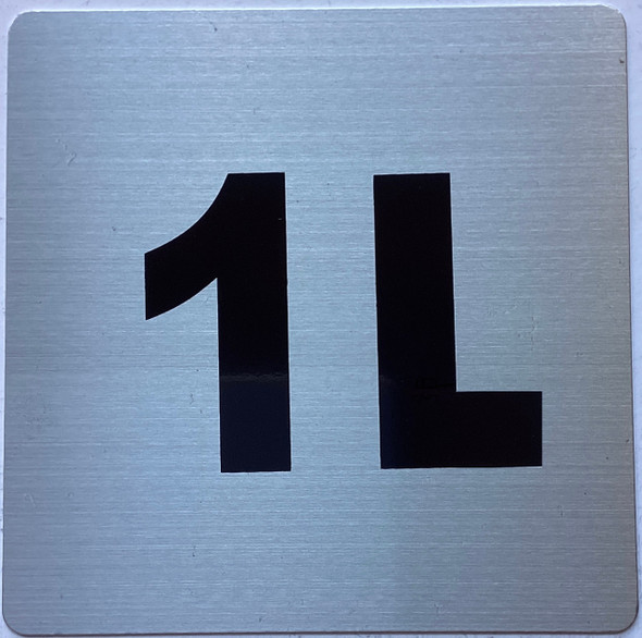 Apartment number 1L sign