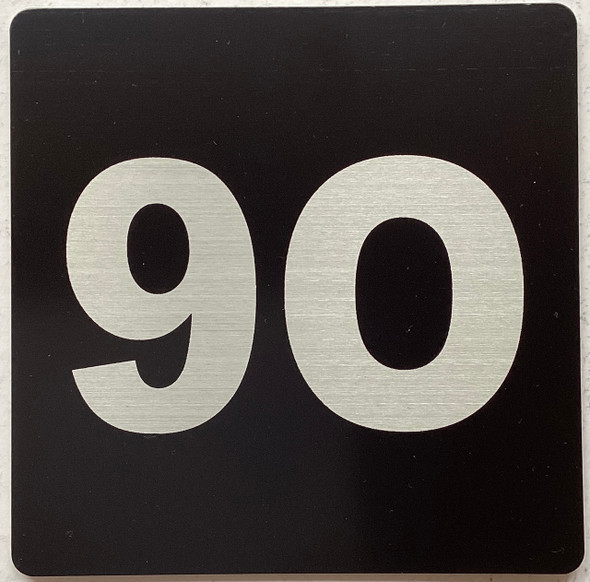 Apartment number 9O sign